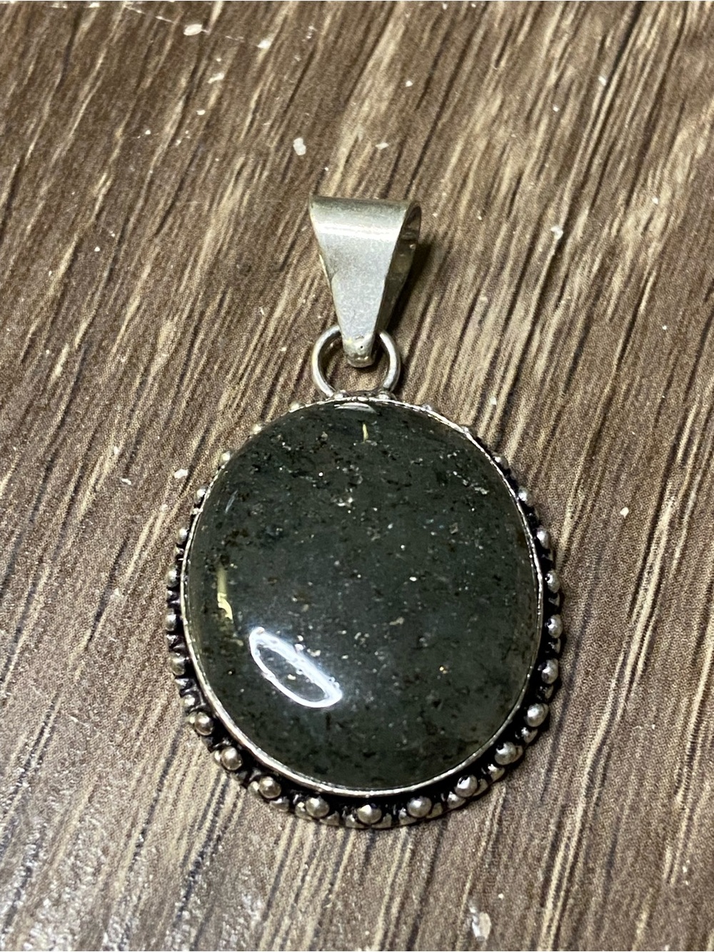 Silver Moss Agate Pendant